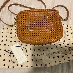 Clare V Tan rattan midi sac